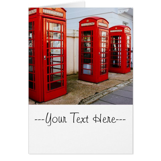 Boîtes téléphoniques rouges de Londres, photo (Devant)