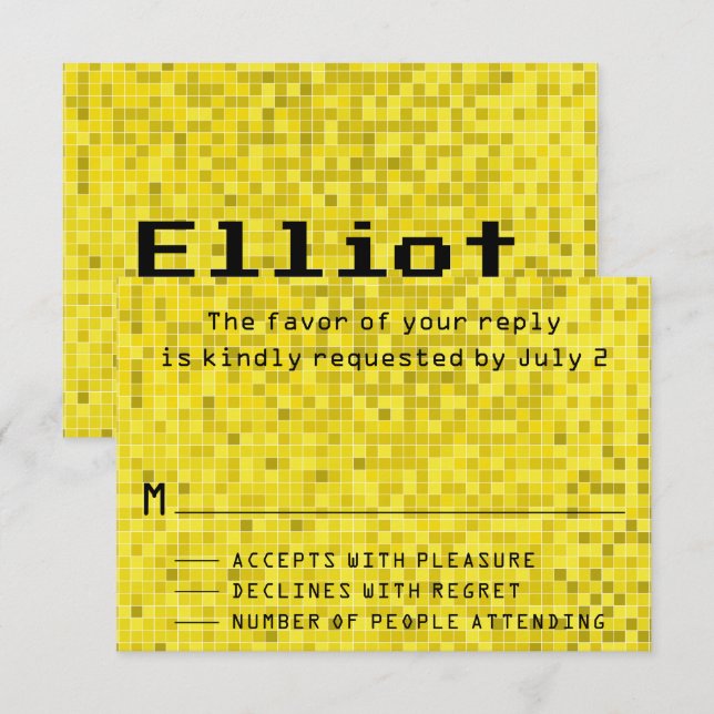 Boîtier Bat mitzvah Barre Cartes RSVP Jeu sur (Devant / Derrière)