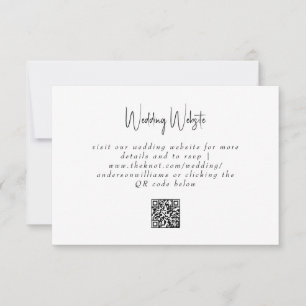 Boîtier de code QR simple Mariage moderne et tropi