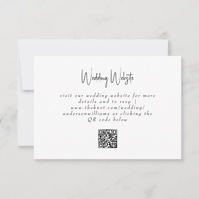 Boîtier de code QR simple Mariage moderne et tropi (Devant)