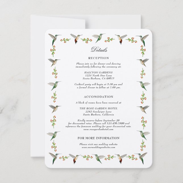 Boîtier de colibris (Devant)