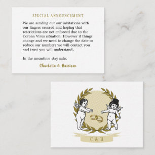 Boîtier de message de virus Corona avec invitation