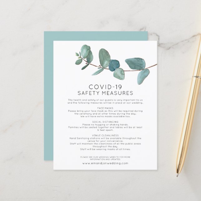 Boîtier de sécurité Eucalyptus Coronavirus Budget (Devant/Arrière en situation)