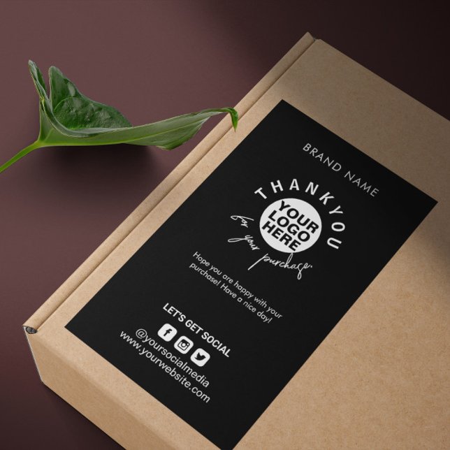 Boîtier d'emballage Logo Merci Étiquette de sceau (Créateur téléchargé)