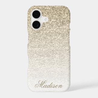 Boîtier iPhone 7+ Ombré Gold Glitter