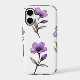 Boîtier iPhone à motif floral violet