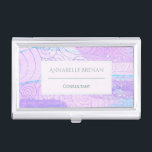 Boîtier Pour Cartes De Visite Abstrait Pastel Motif personnalisé<br><div class="desc">Couleur violet,  rose et bleu pastel,  art abstrait,  élégante coque carte de visite moderne.</div>