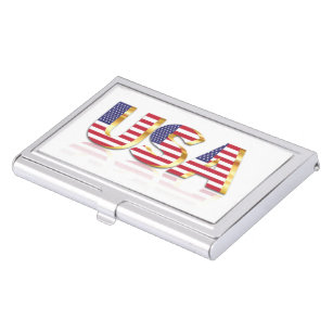 Boîtier Pour Cartes De Visite American Flag Business Card Case USA