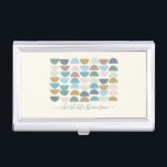 Boîtier Pour Cartes De Visite Art Géométrique Moderne dans Earthy Pastel Personn<br><div class="desc">Art géométrique moderne dans Earthy Pastel Dossier de carte de visite personnalisée</div>
