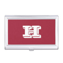 Bloc de monogramme de lettre universitaire cramois