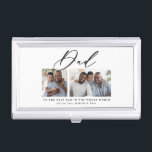 Boîtier Pour Cartes De Visite Cadeau minime de script multi photo moderne<br><div class="desc">Un cadeau de papa pour un script multi-photo moderne. Un cadeau idéal pour les mamans,  papas,  grand,  grand-père de n'importe quel membre de la famille. Texte élégant et étonnant.</div>