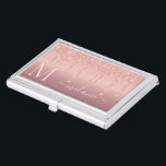 Boîtier Pour Cartes De Visite Carte de visite Gold rose Votre nom et lettre<br><div class="desc">Concevez votre propre boîte de cartes de visite avec Monogramme Nom Lettre Rose Parties scintillant or Blush Sparkle Anniversaire personnalisé - Fête ou mariage Cadeaux / Fournitures - Ajouter votre lettre / Nom - Texte ou Supprimer - Faire votre cadeau spécial - Redimensionner et déplacer ou ajouter du texte /...</div>