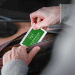 Boîtier Pour Cartes De Visite Carte de visite verte pour entreprise<br><div class="desc">Marque d'affaires verte sur coque carte de visite personnalisable. Customisez-le en téléchargeant votre logo d'entreprise et en tapant le nom, l'adresse, le numéro de téléphone, le courriel et le site Web ou la page de médias sociaux de votre entreprise. Customisez-le pour annoncer votre entreprise ou pour promouvoir votre marque auprès...</div>