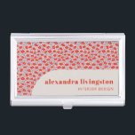 Boîtier Pour Cartes De Visite Créatif moderne Scandinave Rouge Floral Personnali<br><div class="desc">Carte de visite professionnelle moderne et créative scandinave Rouge Floral Professionnel</div>