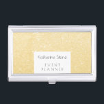 Boîtier Pour Cartes De Visite Élégant, moderne et élégant planificateur d'événem<br><div class="desc">Jolie texture fausse parties scintillant. Ajoutez votre nom et votre profession.</div>