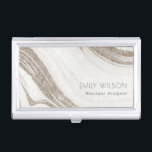 Boîtier Pour Cartes De Visite Élégant Porte en marbre or pâle Abstrait<br><div class="desc">Si vous avez besoin d'une personnalisation supplémentaire,  n'hésitez pas à m'envoyer un message sur yellowfebstudio@gmail.com</div>