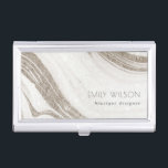 Boîtier Pour Cartes De Visite Élégant Porte en marbre or pâle Abstrait<br><div class="desc">Si vous avez besoin d'une personnalisation supplémentaire,  n'hésitez pas à m'envoyer un message sur yellowfebstudio@gmail.com</div>