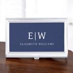 Boîtier Pour Cartes De Visite Élégant professionnel simple Monogramme minimalist<br><div class="desc">Découvrez notre Elegant Professional Simple Monogram Minimalist Collection : Elevez votre style avec une sophistication intemporelle et une élégance sobre. Réalisée avec une attention minutieuse aux détails, cette collection présente des designs minimalistes ornés de votre monogramme personnalisé. Chaque pièce respire le professionnalisme et le raffinement, parfait pour faire une impression...</div>