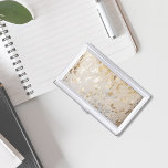 Boîtier Pour Cartes De Visite Impression de cowhide métallique or | Luxueux<br><div class="desc">Fourrure à fourrure,  cuvette et tissus en cuir à motifs de peau ou de fourrure d'animal.</div>