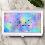 Boîtier Pour Cartes De Visite Iridescente optique à étincelles holographique<br><div class="desc">Boîtier de carte de visite Holographique Sparkle Opal Iridescente. Parfait pour un salon de beauté,  coiffeur,  maquilleur ou cosmétologue.</div>