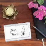 Boîtier Pour Cartes De Visite Iris chinois - bw<br><div class="desc">Chinese Iris est un tableau brosse d'une orchidée dans la technique traditionnelle chinoise de style libre (Xie Yi) avec de l'encre sur du papier de riz. Les orchidées sont collectivement connues en chinois sous le nom de lan (兰) ou lanhua (兰 花). Ils sont très appréciés pour leur parfum délicat...</div>