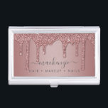 Boîtier Pour Cartes De Visite Lecteurs de Parties scintillant Rose Gold Sparkle<br><div class="desc">Parties scintillant rose Gold Sparkle Drips Luxury Business Card Case avec fausse parties scintillant goutte à goutte dans rose vif, luxe rose or sur un arrière - plan de style métallique classique. Le luxe vous envahit, vos cartes de visite devraient l'être aussi ! Facile à customiser ! N'hésitez pas à...</div>