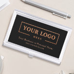 Boîtier Pour Cartes De Visite Logo d'entreprise personnalisé Marqué Or d'entrepr<br><div class="desc">Créez votre porte-carte de visite professionnel personnalisé avec le logo de votre entreprise et le texte personnalisé. Les supports de carte de visite personnalisés sont des cadeaux d'entreprise pratiques pour les cadres et les employés, et ils ajoutent une touche professionnelle et une valeur promotionnelle à la présentation de vos cartes...</div>