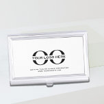 Boîtier Pour Cartes De Visite Logo Entreprise Société Minimaliste Blanc<br><div class="desc">Un simple modèle d'affaires blanc personnalisé dans un style minimaliste moderne qui peut être facilement mis à jour avec le logo et le texte de votre entreprise. Conçu avec une image de bannière de logo horizontal (2560 x 1440 px), vous pouvez customiser en changeant le texte et l'image à l'aide...</div>