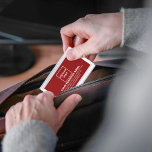 Boîtier Pour Cartes De Visite Marque rouge d'affaires sur le boîtier de carte d'<br><div class="desc">Marque d'affaires rouge sur coque carte de visite personnalisable. Customisez-le en téléchargeant votre logo d'entreprise et en tapant le nom, l'adresse, le numéro de téléphone, le courriel et le site Web ou la page de médias sociaux de votre entreprise. Customisez-le pour annoncer votre entreprise ou pour promouvoir votre marque auprès...</div>