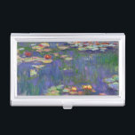 Boîtier Pour Cartes De Visite Monet Water Lilies Chef-d'oeuvre Peinture<br><div class="desc">Monet Water Lilies - Ce tableau Monet classique a été peint par Claude Monet en 1916. Il fait partie de sa célèbre collection de nénuphars où il peint dans son jardin à Giverney,  France. Un tableau de chef-d'oeuvre.</div>