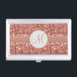 Boîtier Pour Cartes De Visite Monogramme de séquence d'or du Rose de Parties sci<br><div class="desc">Cette conception a été créée par art numérique. Elle peut être personnalisée dans la zone fournie ou customisée en choisissant le clic pour customiser une autre option et en changeant le nom, les initiales ou les mots. Vous pouvez également modifier la couleur et le style du texte ou supprimer le...</div>