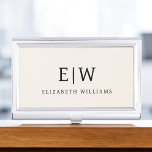 Boîtier Pour Cartes De Visite Monogramme simple neutre professionnel minimaliste<br><div class="desc">Découvrez notre Elegant Professional Simple Monogram Minimalist Collection : Elevez votre style avec une sophistication intemporelle et une élégance sobre. Réalisée avec une attention minutieuse aux détails, cette collection présente des designs minimalistes ornés de votre monogramme personnalisé. Chaque pièce respire le professionnalisme et le raffinement, parfait pour faire une impression...</div>