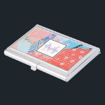 Boîtier Pour Cartes De Visite Motif d'art Abstrait moderne personnalisé<br><div class="desc">Coque carte de visite d'art abstrait personnalisé.</div>