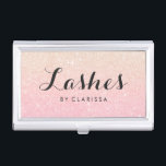 Boîtier Pour Cartes De Visite Parties scintillant chiche design élégant<br><div class="desc">Jolie texture fausse parties scintillant et police de calligraphie élégante.</div>