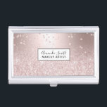Boîtier Pour Cartes De Visite parties scintillant d'or rose ombre métallique sci<br><div class="desc">parties scintillant d'or rose ombre métallique scintille confetti. Un design chic,  luxueux et glamour.</div>