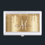 Boîtier Pour Cartes De Visite Parties scintillant personnalisée Yellow Gold tend<br><div class="desc">Cette conception a été créée par art numérique. Elle peut être personnalisée dans la zone fournie ou customisée en choisissant le clic pour customiser une autre option et en changeant le nom, les initiales ou les mots. Vous pouvez également modifier la couleur et le style du texte ou supprimer le...</div>