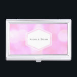 Boîtier Pour Cartes De Visite Pink Glamor Lights Chic Titulaire de carte d'affai<br><div class="desc">Pink Glamor Lights Chic Titulaire De Carte D'Affaires. Cartes de visite correspondants disponibles.</div>