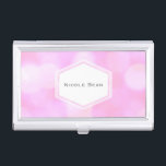 Boîtier Pour Cartes De Visite Pink Glamor Lights Chic Titulaire de carte d'affai<br><div class="desc">Pink Glamor Lights Chic Titulaire De Carte D'Affaires. Cartes de visite correspondants disponibles.</div>
