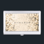 Boîtier Pour Cartes De Visite Porte-carte d'affaires Gold Sparklight<br><div class="desc">Porte-Cartes d'Affaires Glamor Gold Sparkling. Customisez avec n'importe quel texte ou laissez-le vide.</div>