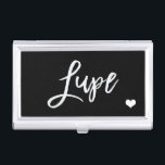 Boîtier Pour Cartes De Visite Téléchargez votre logo, nom chic logo noir<br><div class="desc">Téléchargez votre logo,  nom chic logo noir</div>