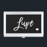 Boîtier Pour Cartes De Visite Téléchargez votre logo, nom chic logo noir<br><div class="desc">Téléchargez votre logo,  nom chic logo noir</div>