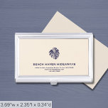 Boîtier Pour Cartes De Visite Tropical Logo Company Luxe<br><div class="desc">Un luxueux modèle d'entreprise personnalisé dans un style moderne qui peut être facilement mis à jour avec le logo et le texte de votre entreprise. Conçu avec un logo de feuille de Monsetra tropical, vous pouvez customiser en changeant le texte et l'image à l'aide des champs fournis. Un design de...</div>