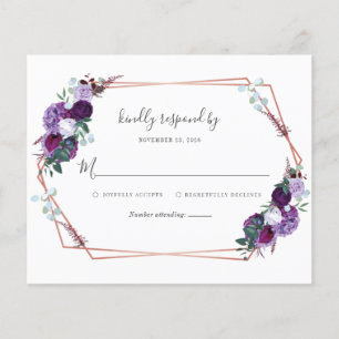 Boîtier RSVP pour mariage floral aquarelle