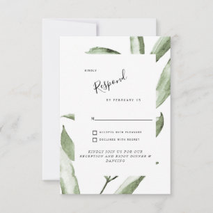 Boîtier RSVP simple de mariage en liage