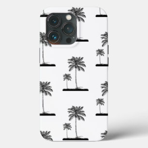 Boîtier téléphonique Noir Et Blanc Palm Tree coque