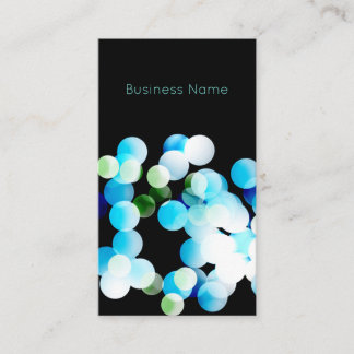 Bokeh Blue Elegant Carte de visite moderne