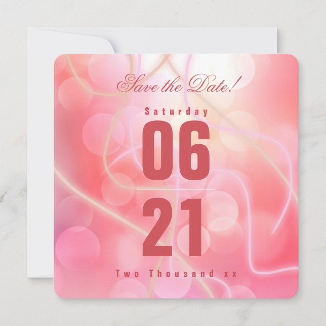 Bokeh Candy moderne rose avec typographie (Devant)