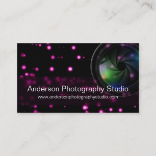 Bokeh et carte de visite D15 de photographe de