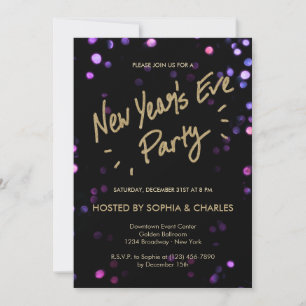 Bokeh Glam Nouvel An's Eve Party Invitation