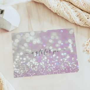 Bokeh Pastel Purple Script Police Certificat cadea